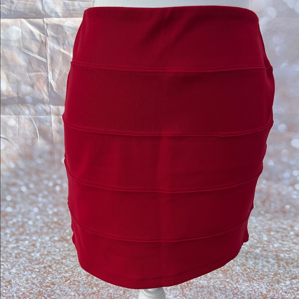 Elegant Red Women's Skirt